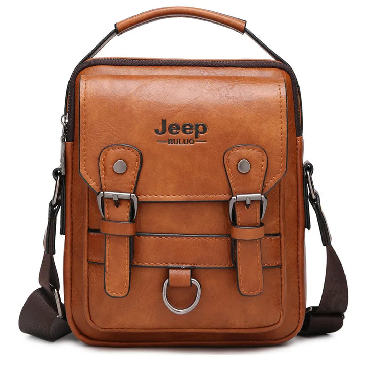 JEEP BULUO Large Leather Satchel – Smart, Durable & Professional