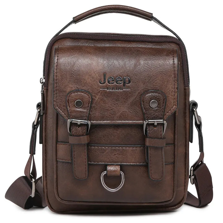 JEEP BULUO Large Leather Satchel – Smart, Durable & Professional