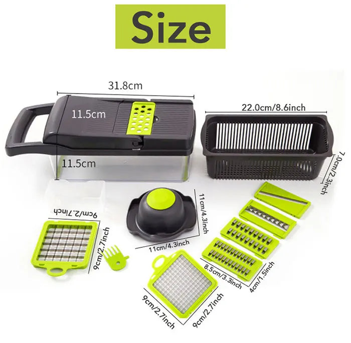 Multifunctional Vegetable Chopper & Slicer – Manual Kitchen Cutter
