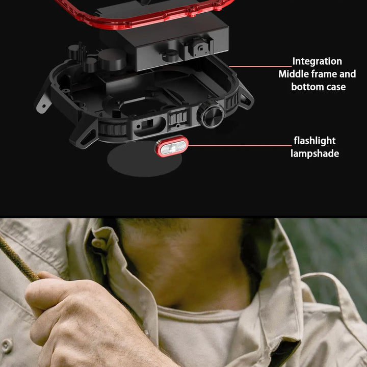 MISIRUN Smart Watch Men LED Flashlight Compass Altitude Air Pressure 100+ Sport Mode Fitness Tracker Outdoor Military Smartwatch