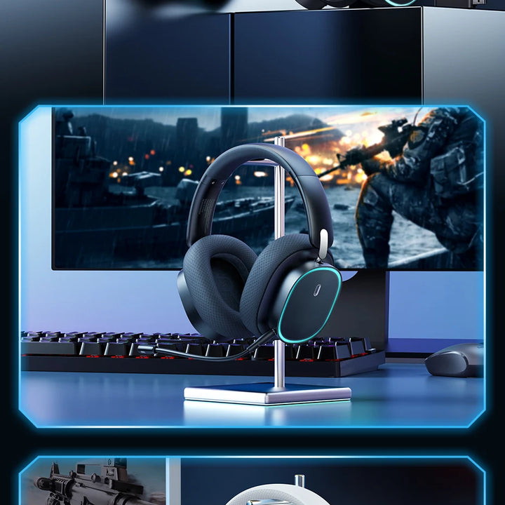 Baseus GH02 Gaming Wireless Headphone with Mic Over-Ear Headphones Bluetooth 5.3 40mm Driver 2.4G/Wireless/Cable RGB Headsets