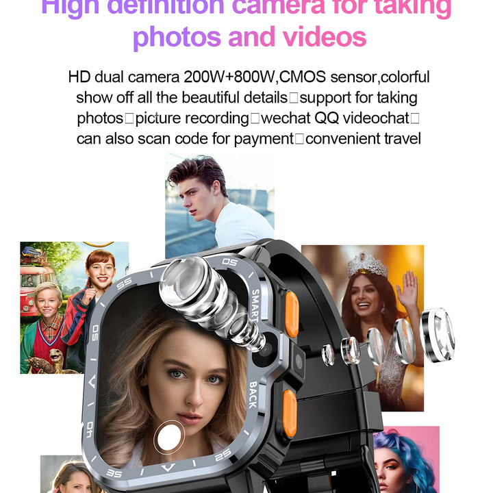 Smart Watch 4G GPS Dual Camera NFC WiFi 64GB