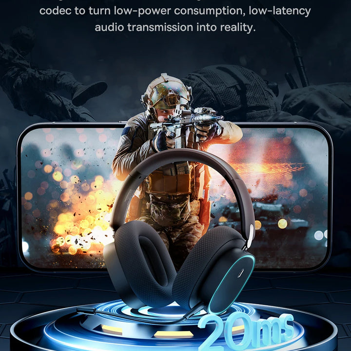 Baseus GH02 Gaming Wireless Headphone with Mic Over-Ear Headphones Bluetooth 5.3 40mm Driver 2.4G/Wireless/Cable RGB Headsets