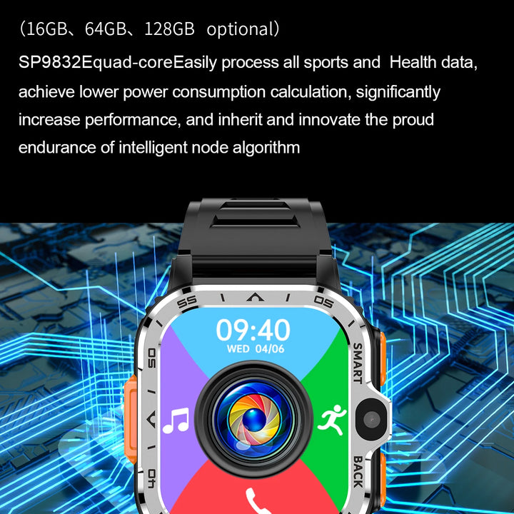 Smart Watch 4G GPS Dual Camera NFC WiFi 64GB
