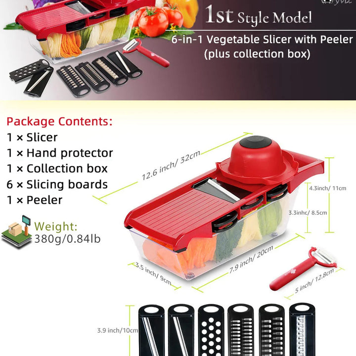 Multifunctional Vegetable Chopper & Slicer – Manual Kitchen Cutter