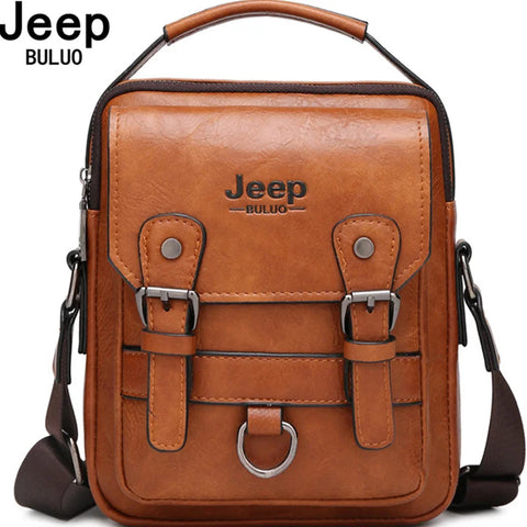 JEEP BULUO Large Leather Satchel – Smart, Durable & Professional